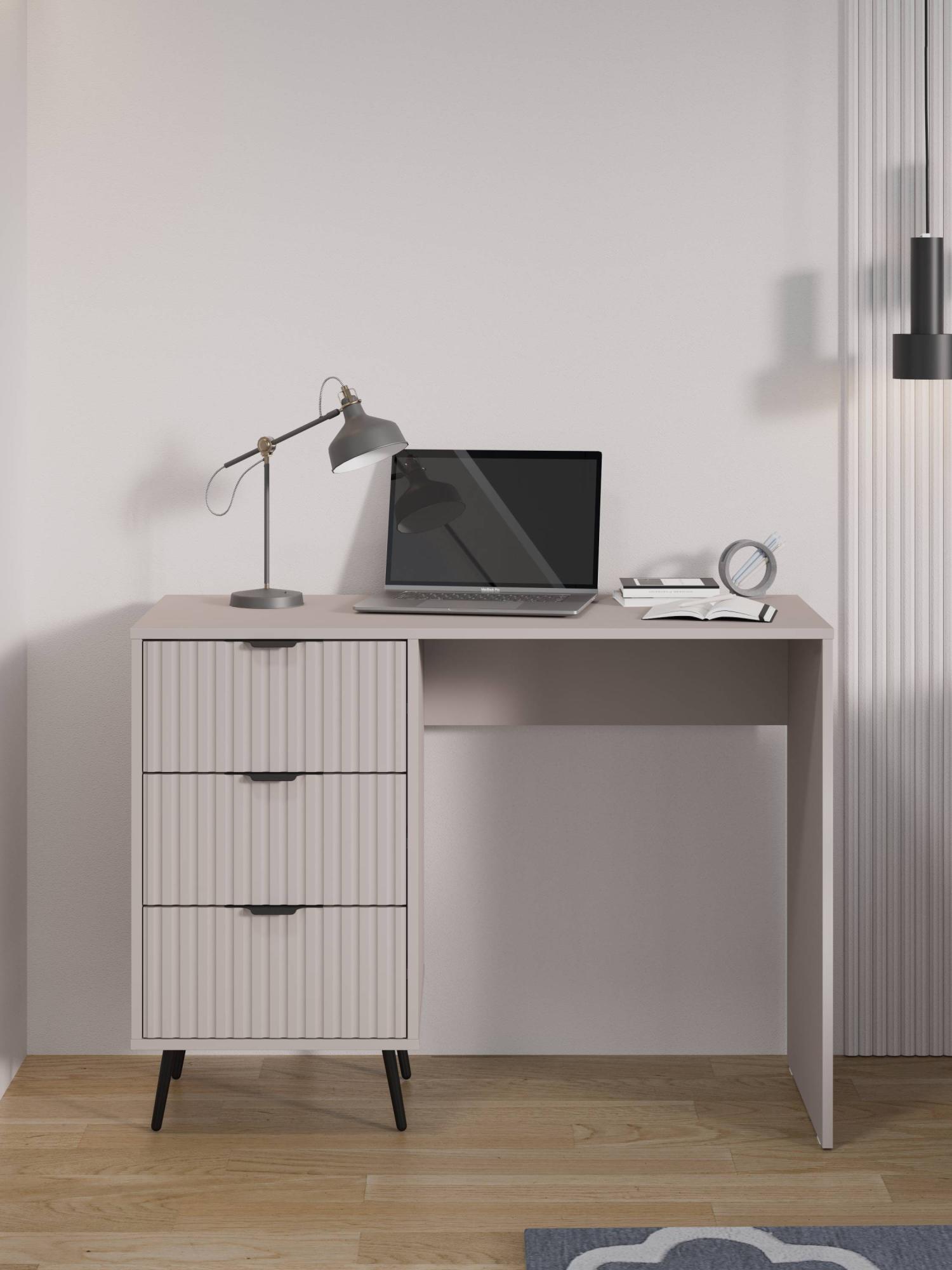 Стол письменный RIDBERG LUGANO 3Я (Cashmere/Black) купить в интернет-магазине icover