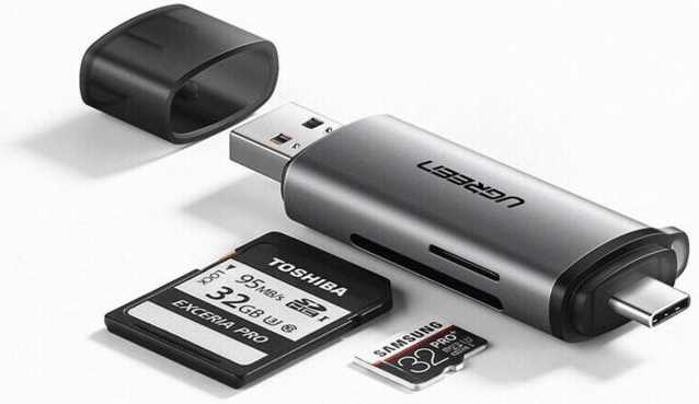 Кардридер UGREEN CM185 (50706) USB-C/USB-A TF/SD (Gray) купить в интернет-магазине icover