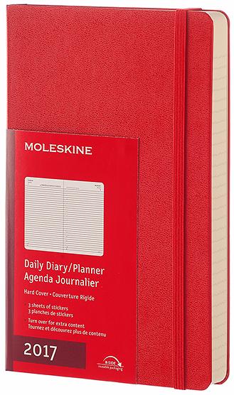 Moleskine Classic Large 2017 (DHF212DC3Y17) - ежедневник (Red) купить в интернет-магазине icover