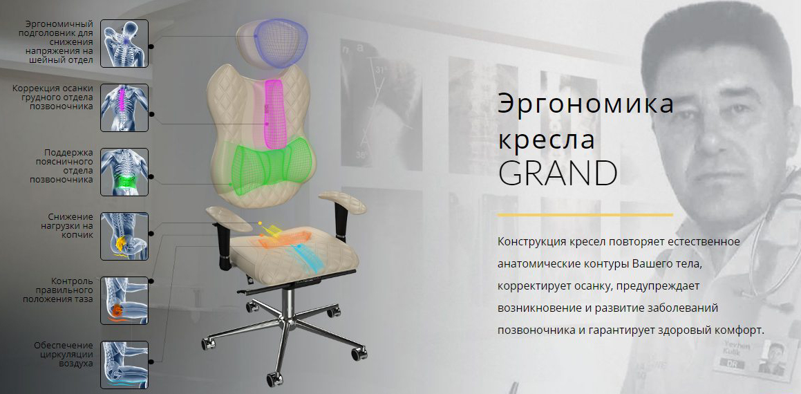 Компьютерное кресло Kulik System Grand 404 (Bronze) купить в интернет-магазине icover