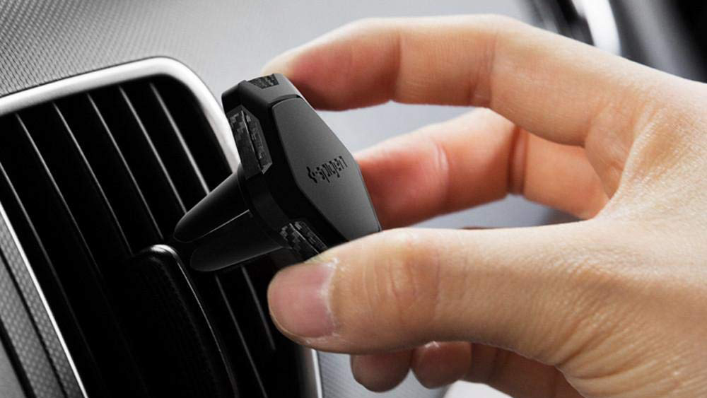 Держатель Spigen Kuel QS11 Air Vent Magnetic Car Mount (000CG20879) для смартфонов (Black) купить в интернет-магазине icover