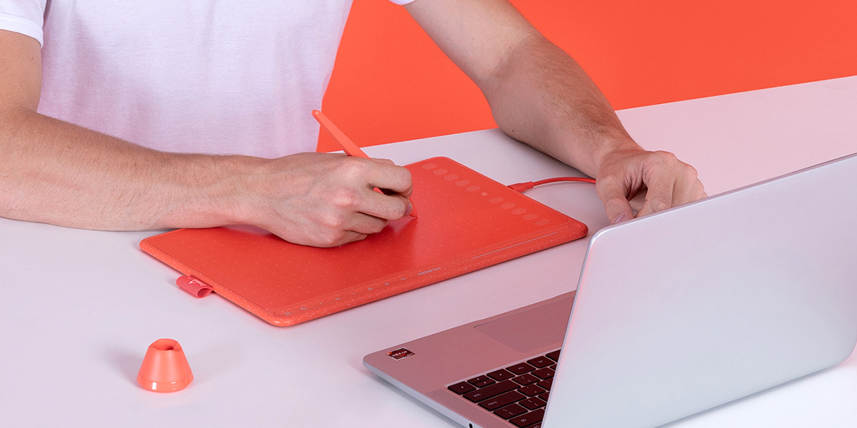 Графический планшет Huion HS611 (Coral Red) купить в интернет-магазине icover
