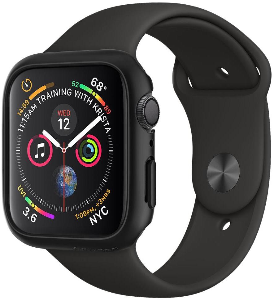 Чехол Spigen Thin Fit (062CS24474) для Apple Watch Series SE/6/4 44 mm (Black) купить в интернет-магазине icover