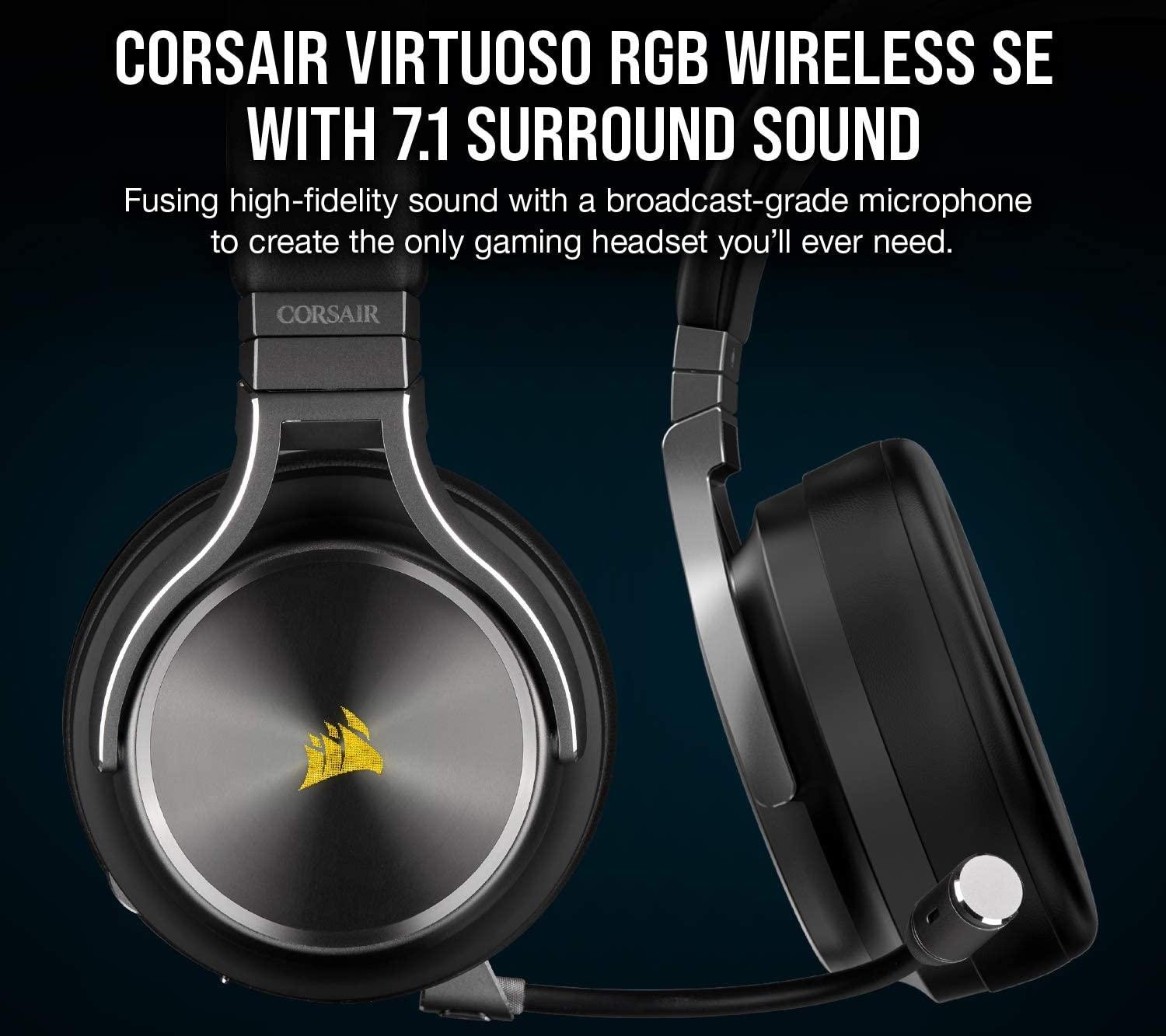 Игровая гарнитура Corsair Gaming Virtuoso RGB Wireless CA-9011180-EU (Gunmetal) купить в интернет-магазине icover
