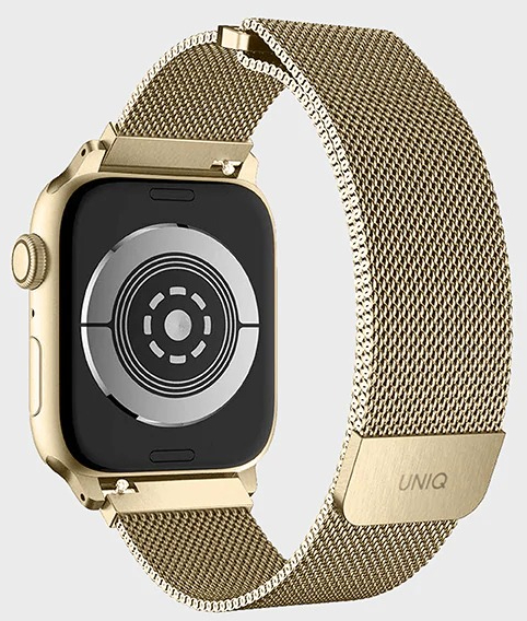 Ремешок Uniq Dante Strap Mesh Steel (44MM-DANGLD) для Apple Watch 42/44/45 mm (Gold) купить в интернет-магазине icover