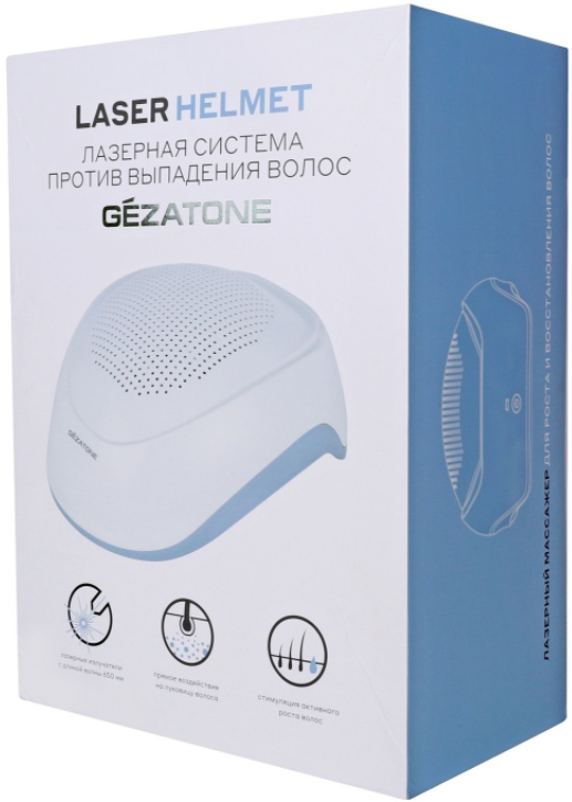 Лазерный аппарат-шлем от выпадения волос Gezatone Laser Helmet (White) купить в интернет-магазине icover
