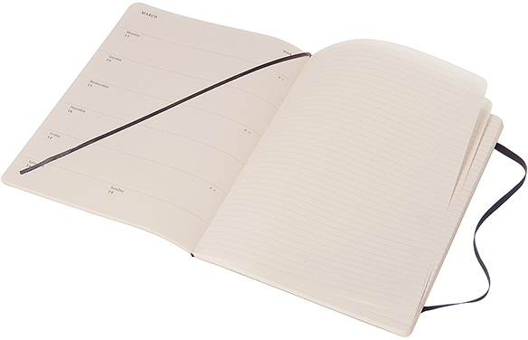 Moleskine Classic Soft XLarge 2017 (DSB12WN4Y17) - еженедельник (Black) купить в интернет-магазине icover