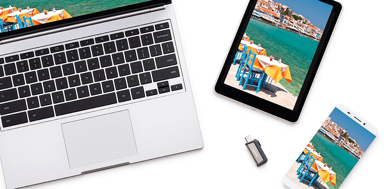 Флеш-накопитель SanDisk Ultra Dual (SDDDC2-032G-G46) USB-C/A 32GB (Silver) купить в интернет-магазине icover