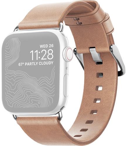 Ремешок Nomad Modern Strap (NM1A3NSM00) для Apple Watch Series SE/6/2/3/4 38/40 mm (Nude/Silver) купить в интернет-магазине icover