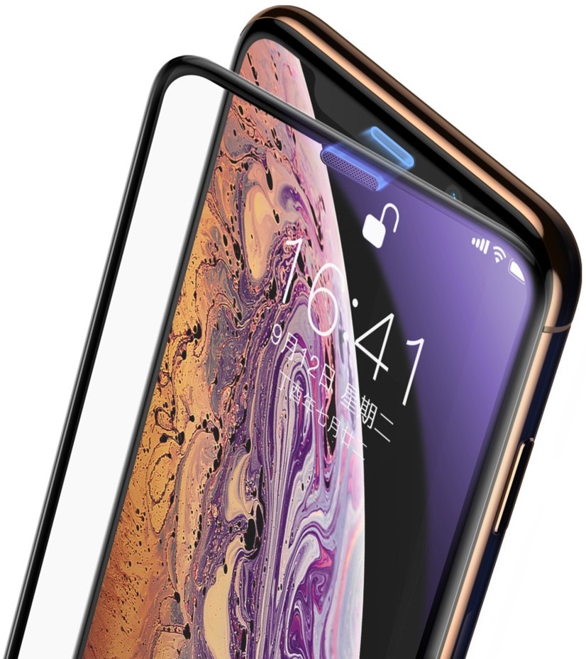 Защитное стекло Baseus Curved Anti-Blue Light (SGAPIPH58-WB01) для iPhone X/Xs (Black) купить в интернет-магазине icover