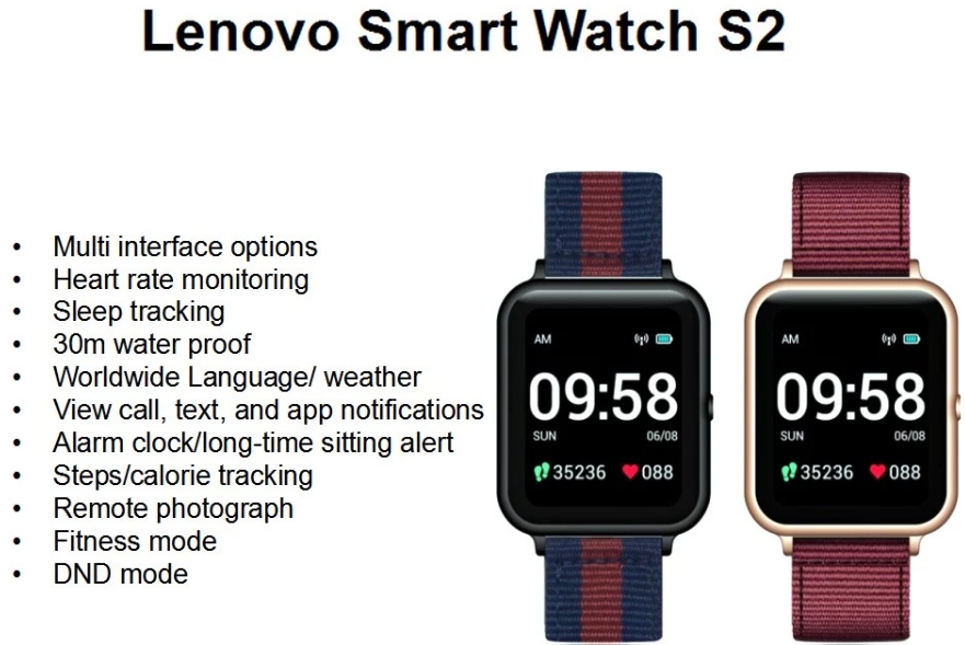 Умные часы Lenovo Smart Watch S2 (Gold) купить в интернет-магазине icover