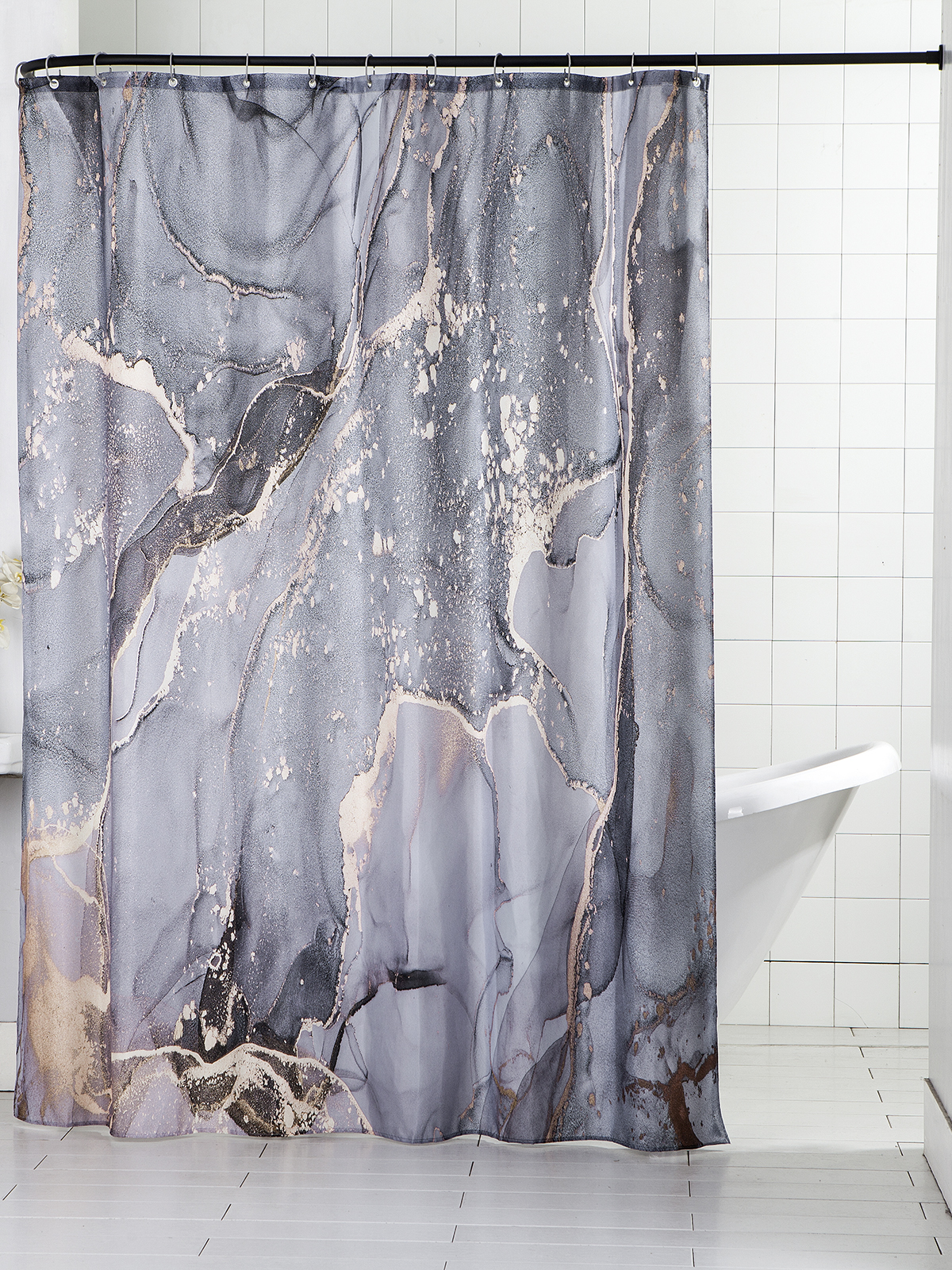 Штора для ванной комнаты Ridberg 180x200 см (Grey marble) купить в интернет-магазине icover