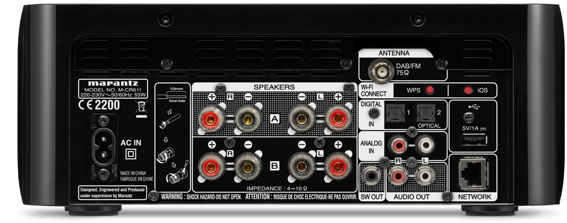 Сетевой CD-ресивер Marantz Melody Media M-CR611 (Black) купить в интернет-магазине icover