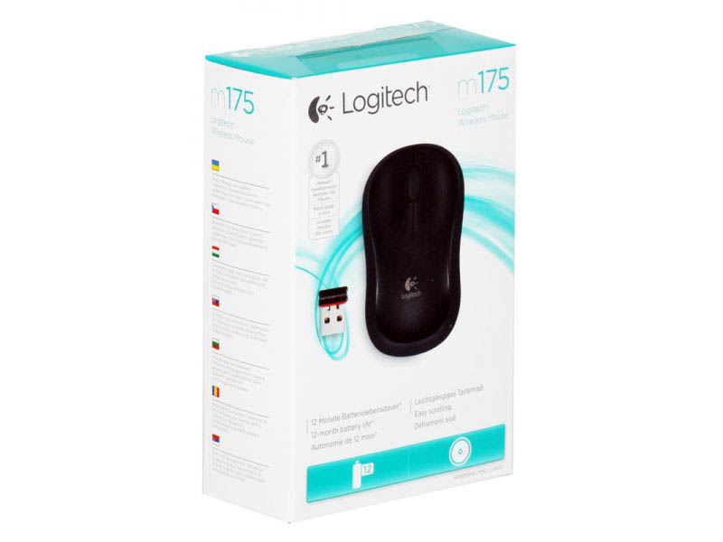 Logitech Wireless Mouse M175 (910-002778) - беспроводная мышь (Black) купить в интернет-магазине icover