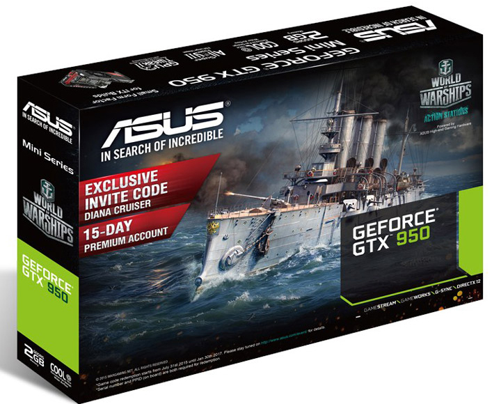 Видеокарта Asus GeForce GTX 950 Mini 2Gb 128bit (Black) купить в интернет-магазине icover
