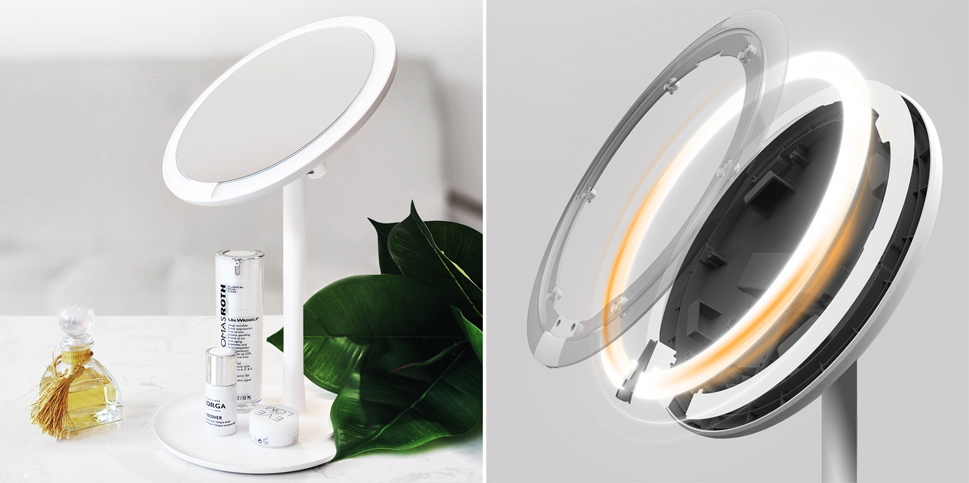 Настольное зеркало Xiaomi Amiro Lux High Color (White) купить в интернет-магазине icover