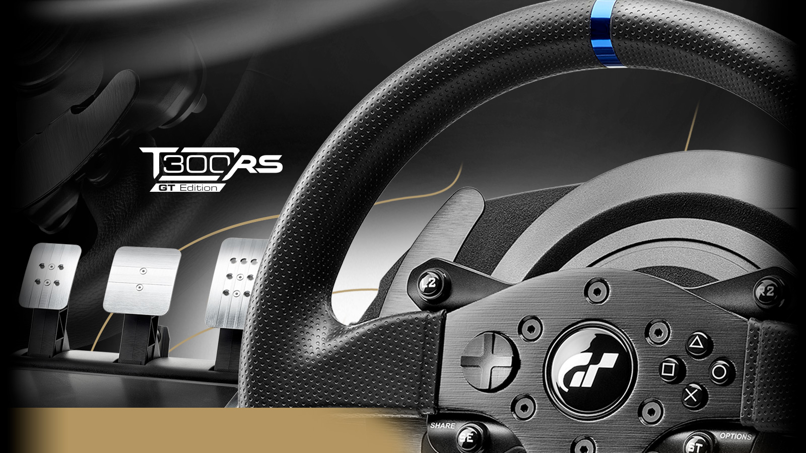 Руль Thrustmaster T300 RS GT Edition (4160681) для PS3/PS4/PC (Black) купить в интернет-магазине icover