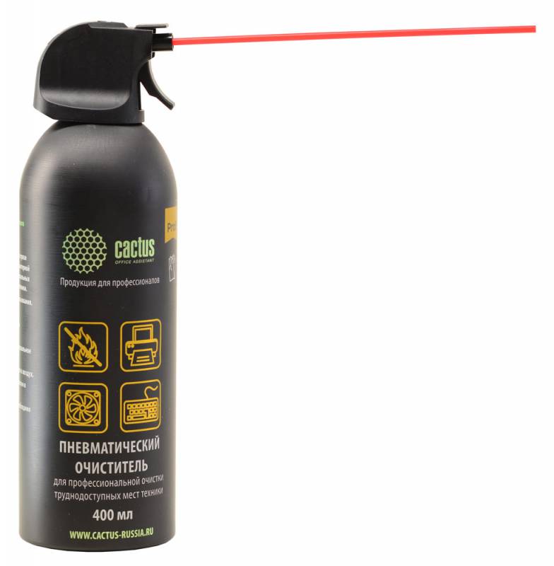 Пневматический очиститель Cactus CSP-Air400AL негорючий для очистки техники 400ml (Black) купить в интернет-магазине icover