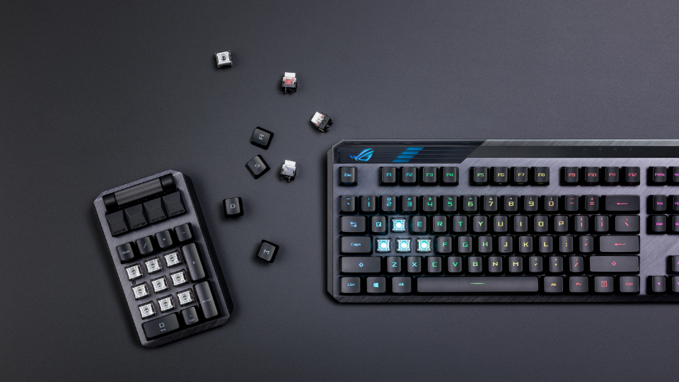 Игровая клавиатура Asus ROG Claymore II (90MP01W0-BKRA00) RX Red USB/2.4GHz (Black) купить в интернет-магазине icover
