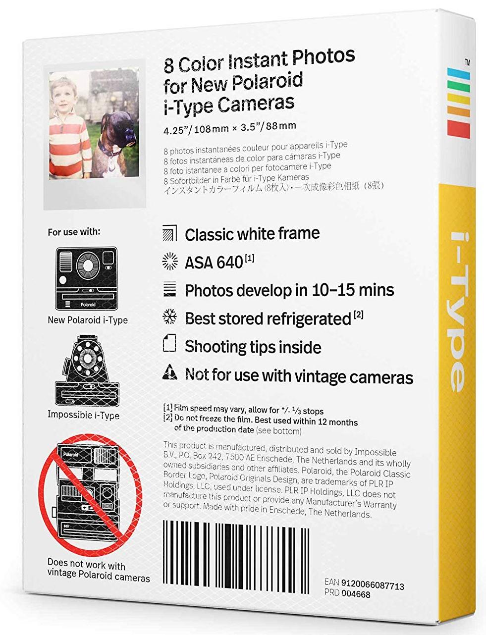 Картридж Polaroid Original Color I-type Film 4668 (White) купить в интернет-магазине icover