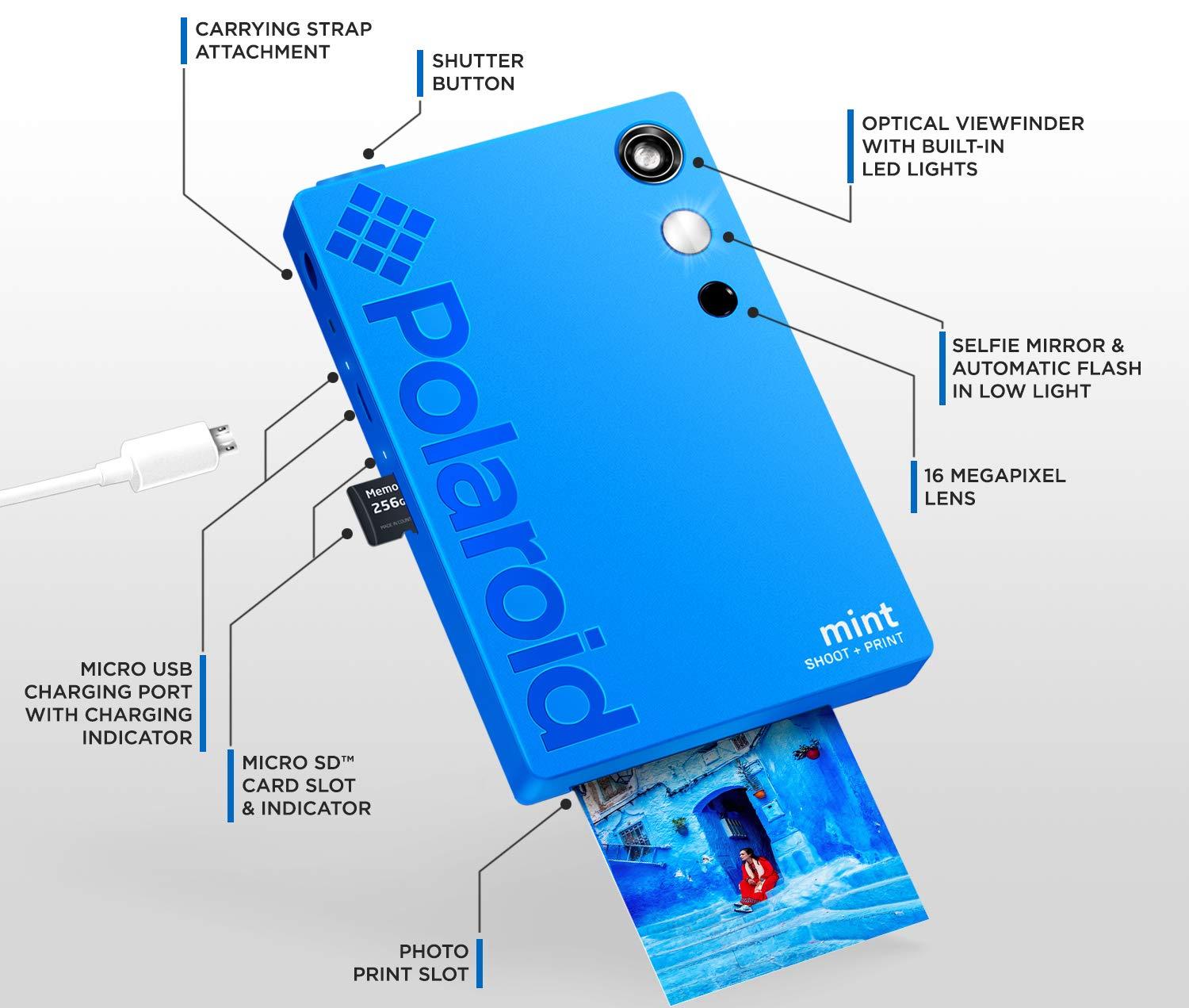 Моментальная фотокамера Polaroid Mint POLSP02BL (Blue) купить в интернет-магазине icover