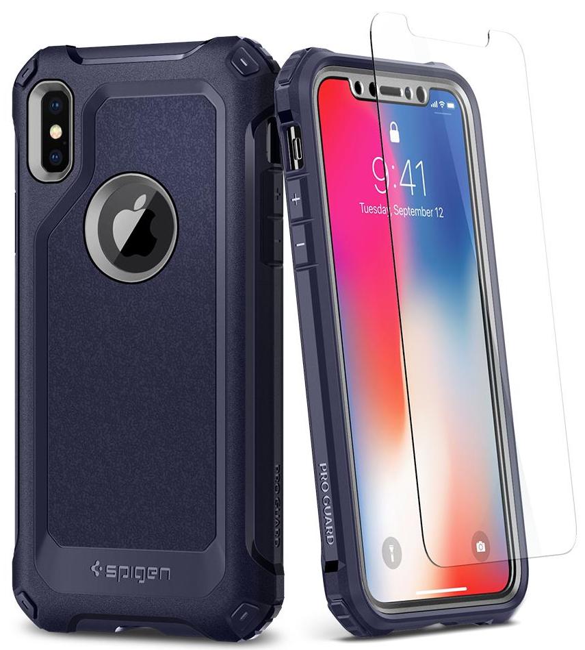 

Чехол Spigen Pro Guard (057CS22653) для Apple iPhone X (Midnight Blue)