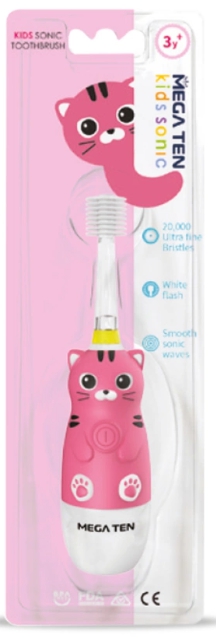 Детская зубная щетка Mega Ten Sonic Kids Котенок (Pink) купить в интернет-магазине icover