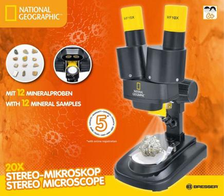 National Geographic Microscop Stereo 20x (9119000) - цифровой микроскоп (Black/Yellow) купить в интернет-магазине icover