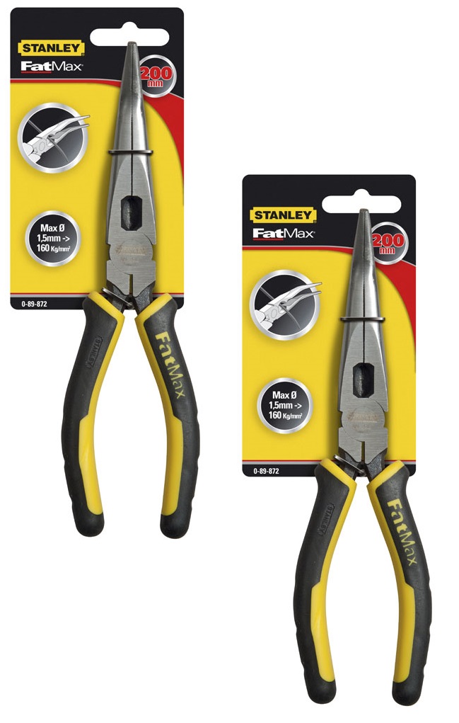Плоскогубцы с удлиненными изогнутыми губками Stanley FatMax 200 мм 0-89-872 (Black/Yellow) купить в интернет-магазине icover