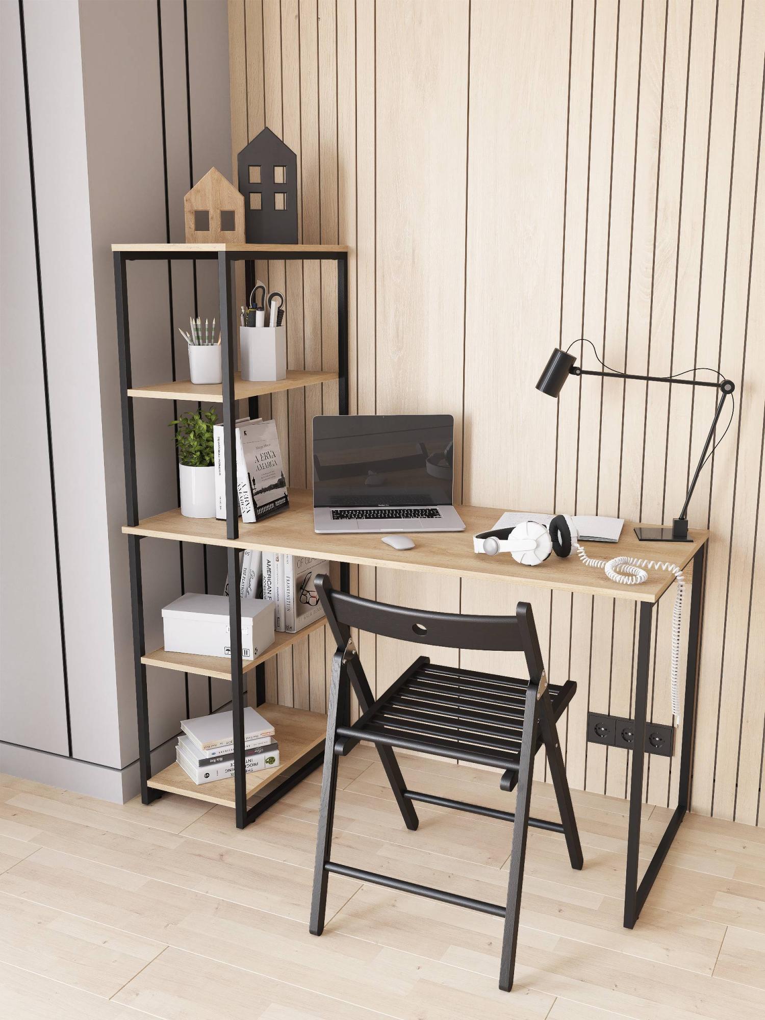 Стол-стеллаж лофт RIDBERG MEMPHIS (Oak/Black) купить в интернет-магазине icover