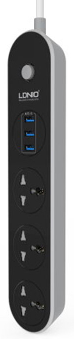Сетевой удлинитель LDNIO 3U 1.6 м SC3301 (Black) купить в интернет-магазине icover