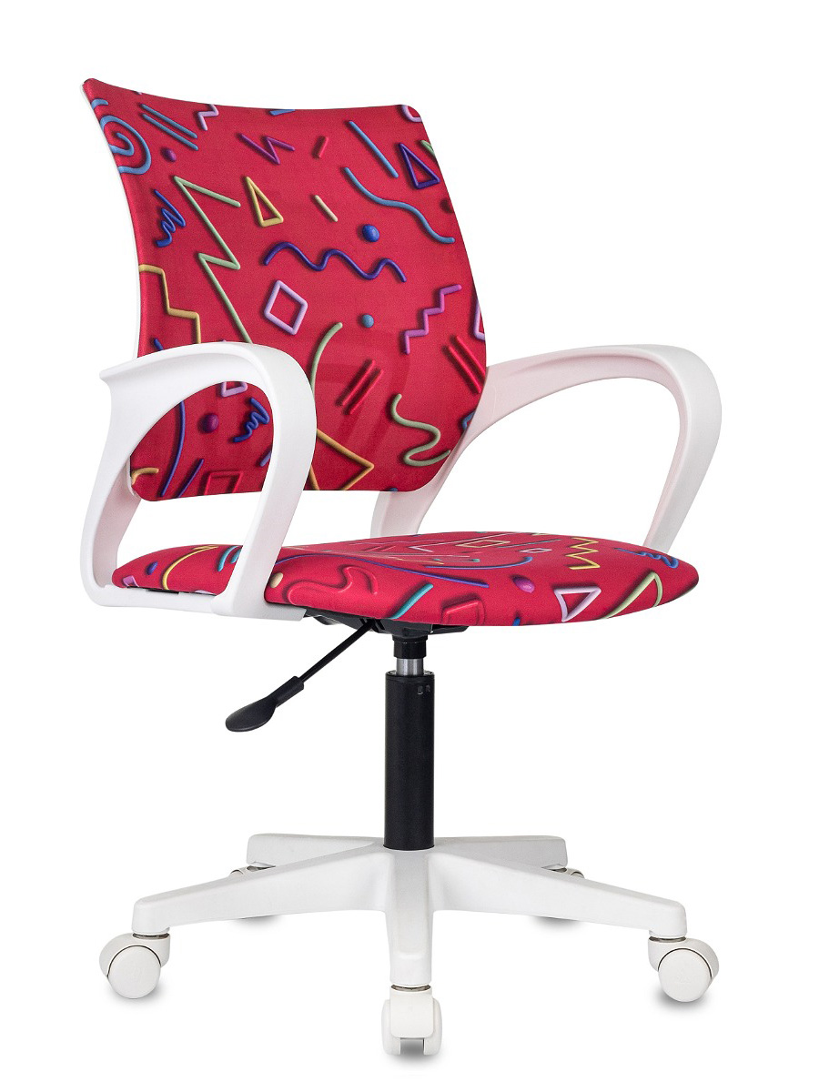 Кресло компьютерное детское Domfy DK X-ROOM ткань/пластик (White/Sticks 05) купить в интернет-магазине icover