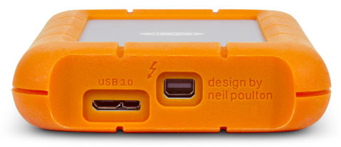 Внешний накопитель LaCie Rugged 250GB SSD USB 3.0 / Thunderbolt LAC9000490 (Orange) купить в интернет-магазине icover