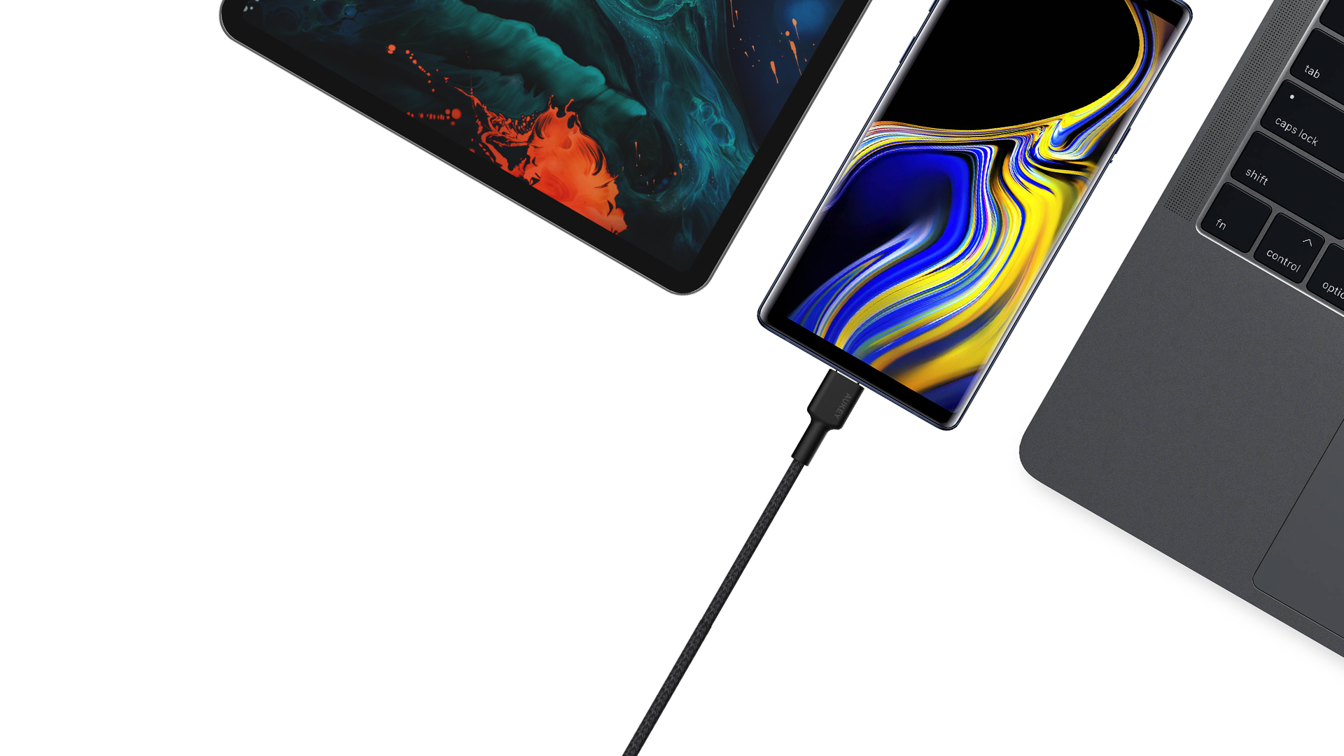 Кабель Aukey CB-CD45 USB-C to USB-C 0.9m (Black) купить в интернет-магазине icover