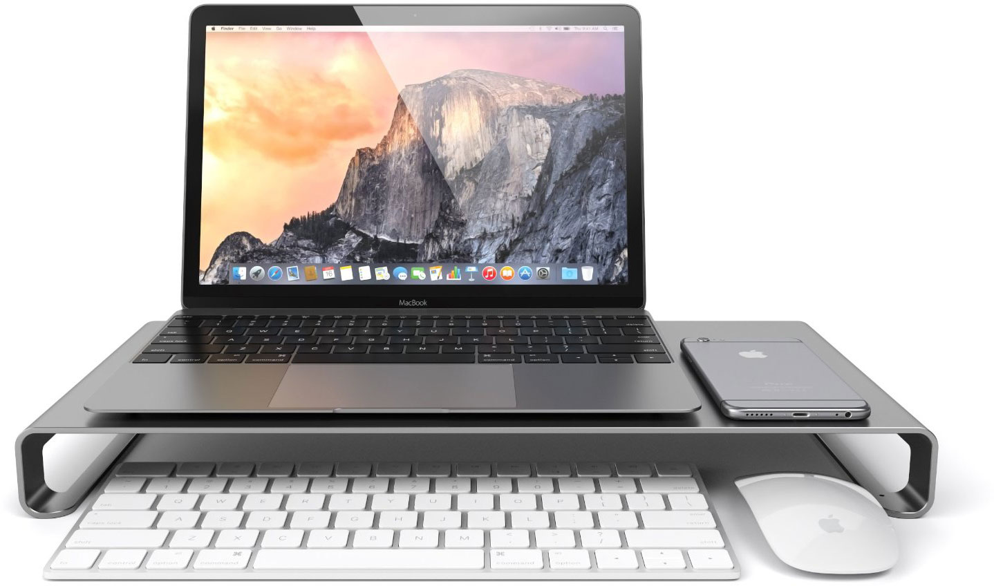 Подставка для монитора Satechi Aluminum Monitor Stand ST-ASMSM (Space Gray) купить в интернет-магазине icover