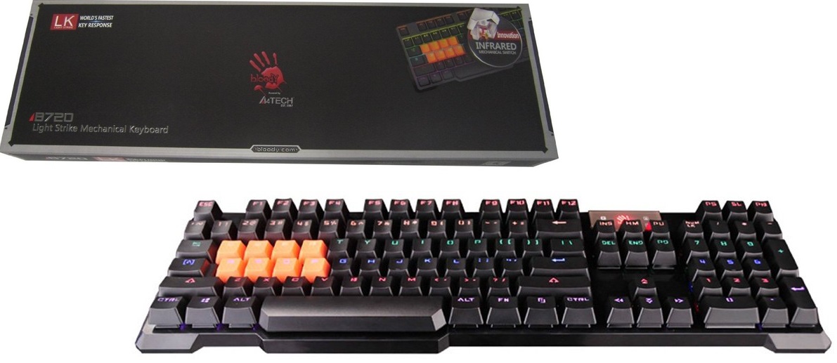 A4Tech Bloody B720 - игровая проводная клавиатура (Black) купить в интернет-магазине icover