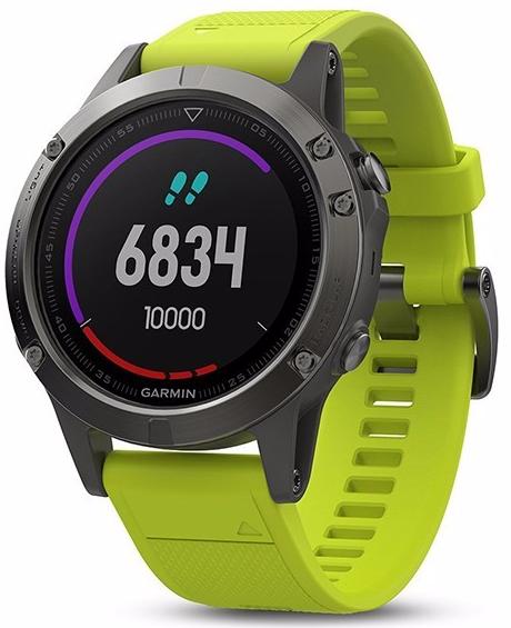 Спортивные часы Garmin Fenix 5 010-01688-02 (Slate Grey/Amp Yellow) купить в интернет-магазине icover