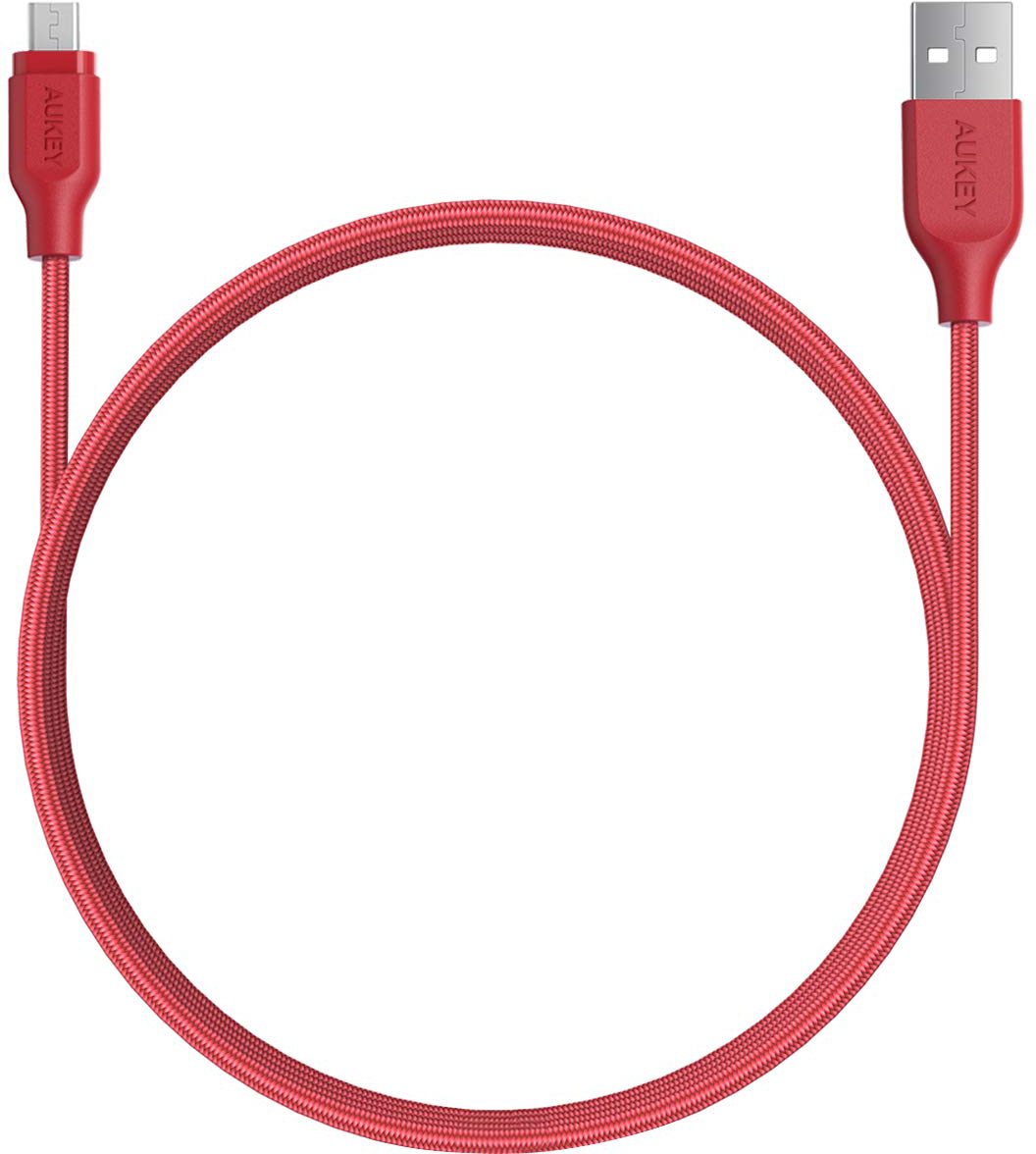 

Кабель Aukey Braided Nylon (CB-AM1) microUSB to USB-A 1.2m (Red)