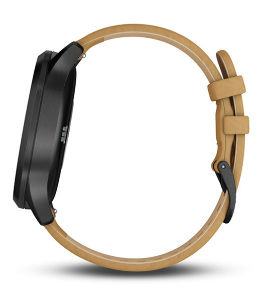Умные часы Garmin Vivomove HR Premium 127-204 mm 010-01850-00 (Onyx Black/Tan Suede) купить в интернет-магазине icover