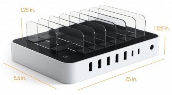 Зарядная станция Satechi 7-Port USB Charging Station Dock (White) купить в интернет-магазине icover