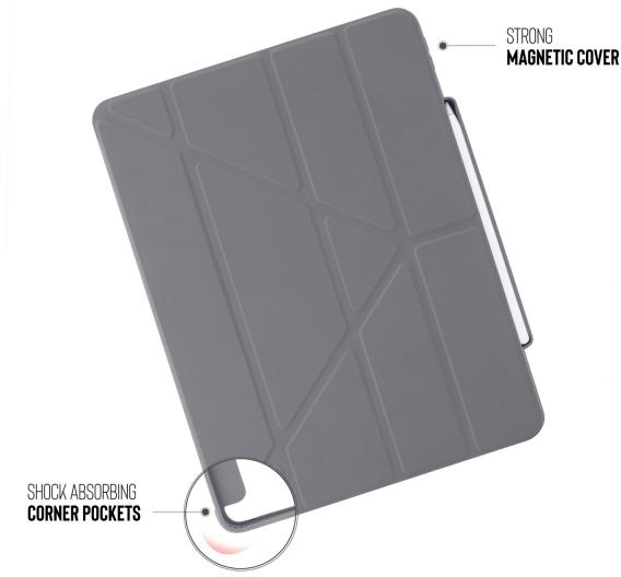 Чехол Pipetto Origami Pencil (P048-50-Q) для iPad Air 10.9 2020 (Dark Grey) купить в интернет-магазине icover
