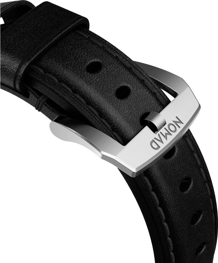 Ремешок Nomad Traditional Strap (NM1A41ST00) для Apple Watch Series SE/6/2/3/4 42/44 mm (Black/Silver) купить в интернет-магазине icover