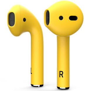 Беспроводные наушники Apple AirPods Color (Matte Yellow) купить в интернет-магазине icover
