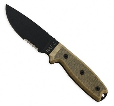 Ontario RAT-3 (ONT/8633) - нож с фиксированным лезвием (Green) купить в интернет-магазине icover