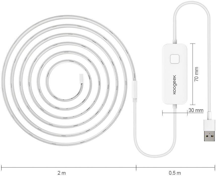 Умная светодиодная лента Koogeek Smart Light Strip Apple HomeKit 2m (LS1-1) купить в интернет-магазине icover