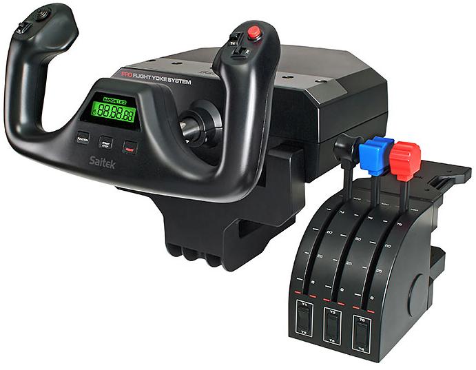Saitek Pro Flight Yoke System (PZ44) - самолетный штурвал (Black) купить в интернет-магазине icover