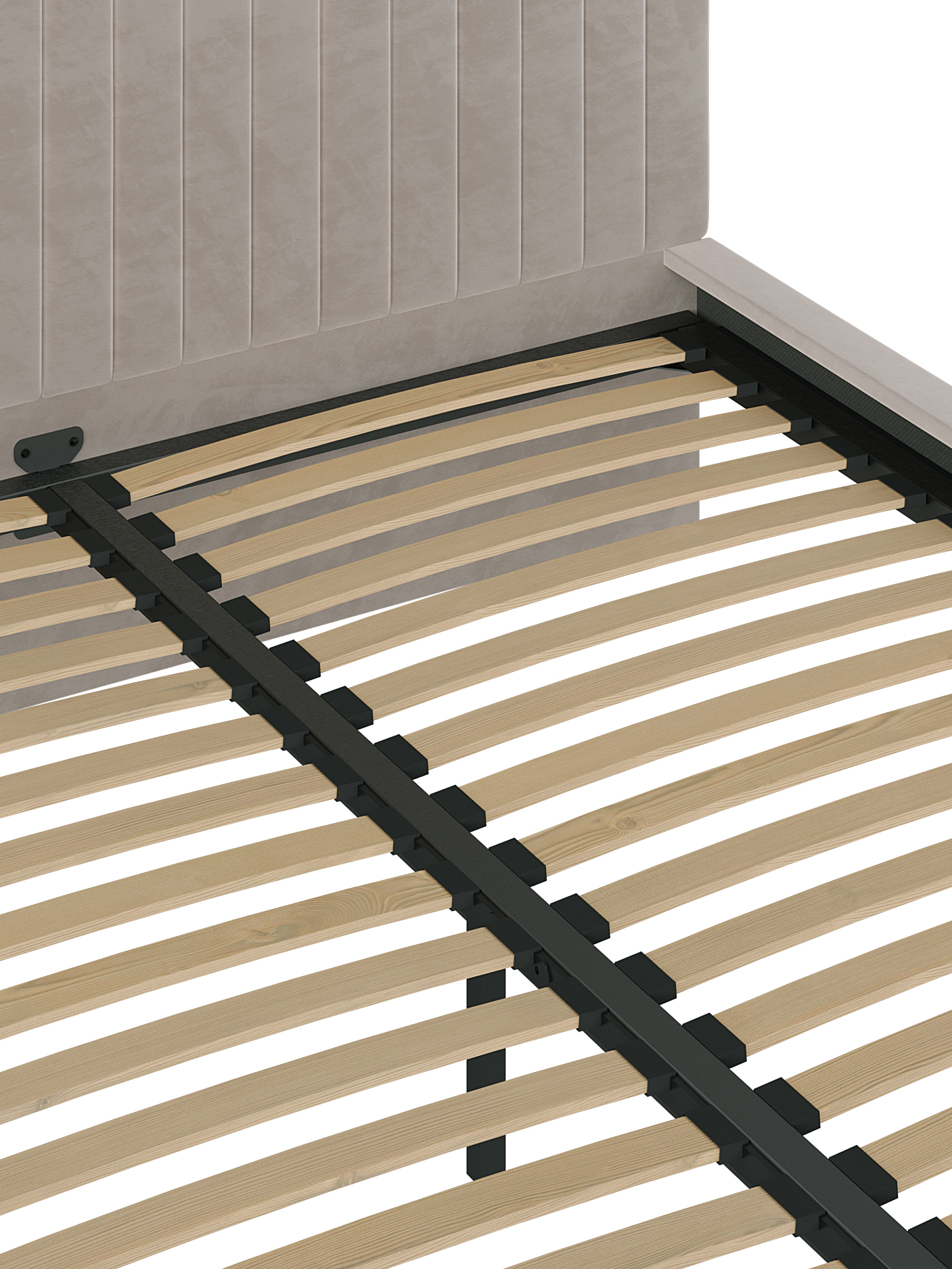 Кровать двуспальная RIDBERG LUGANO 160x200 Велюр NEO 03 (Biege) купить в интернет-магазине icover