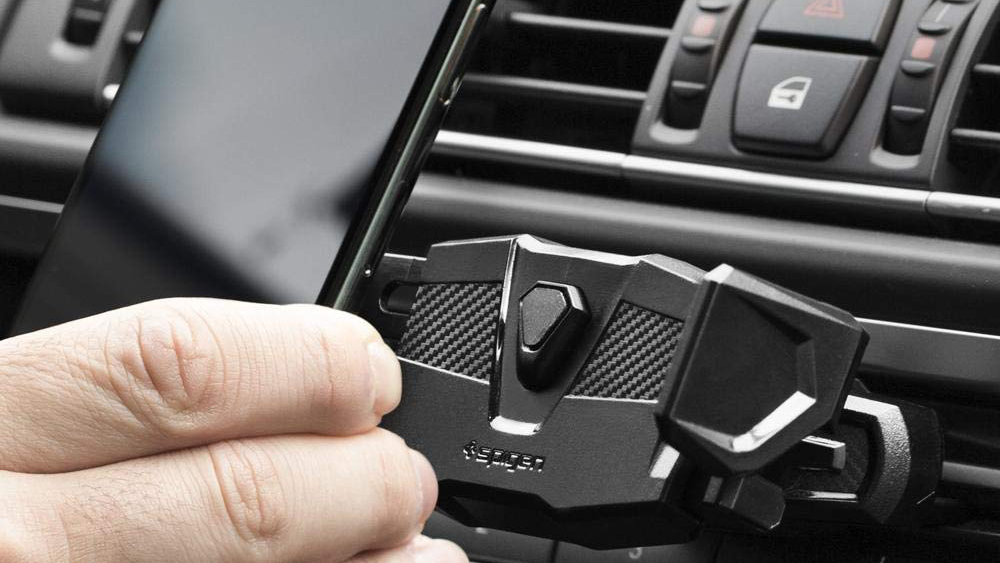 Держатель Spigen Kuel TMS24 One Tap CD Slot Car Mount для смартфонов (Black) купить в интернет-магазине icover