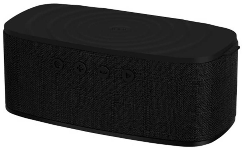 Портативная акустика Momax Q.Zonic Speaker с беспроводной зарядкой (Black) купить в интернет-магазине icover
