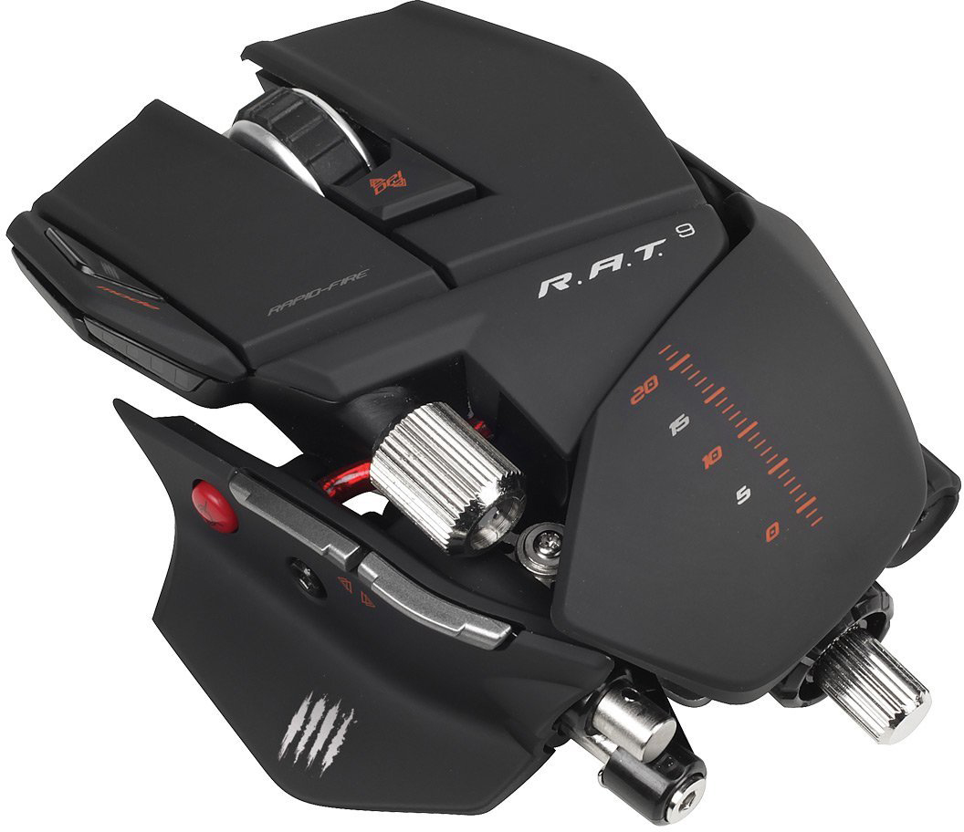 Mad Catz R.A.T.9 Wireless Gaming Mouse (MCB4370900B2/02/1) - беспроводная мышь (Matte Black)  купить в интернет-магазине icover
